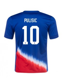 Moški Nogometna dresi replika Združene Države Christian Pulisic #10 Gostujoči Copa America 2024 Kratek rokav